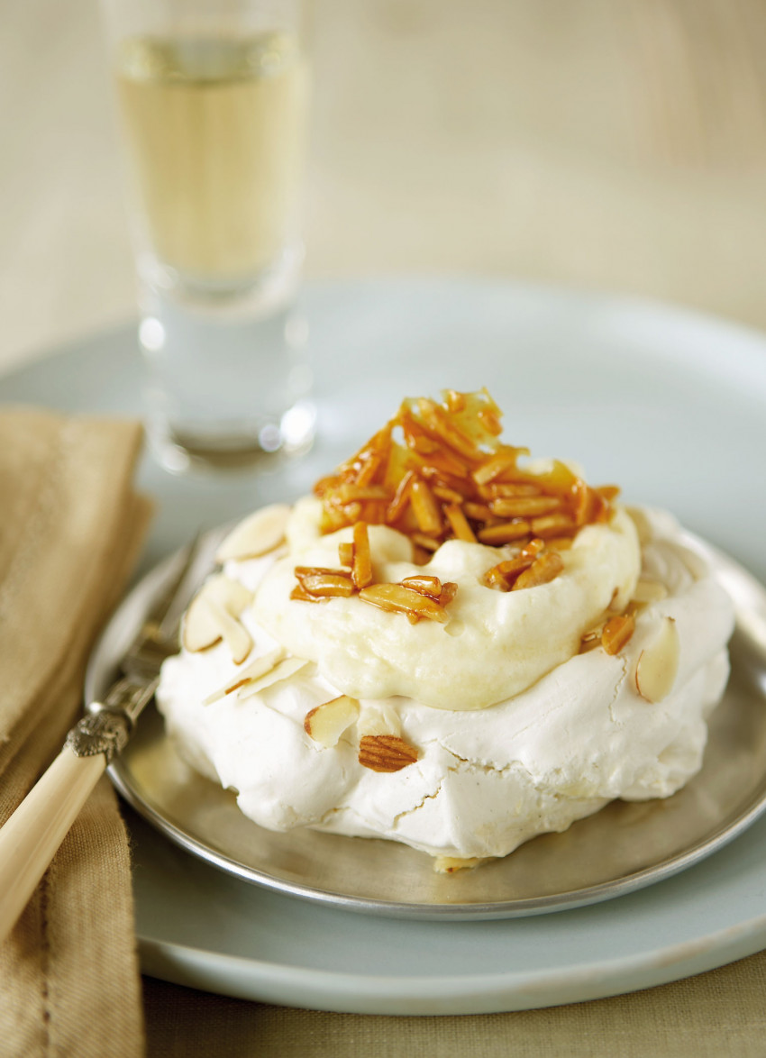 Almond Praline Meringues