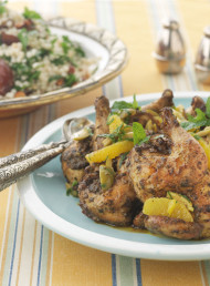 Moroccan Chicken with Orange and Mint Salsa