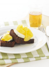 Fig and Ginger Loaf with Ricotta and Fresh Mango