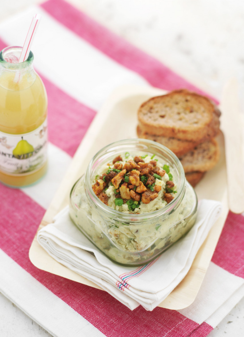 Stilton, Spiced Walnut and Celery Pâté with Toasted Walnut Bread