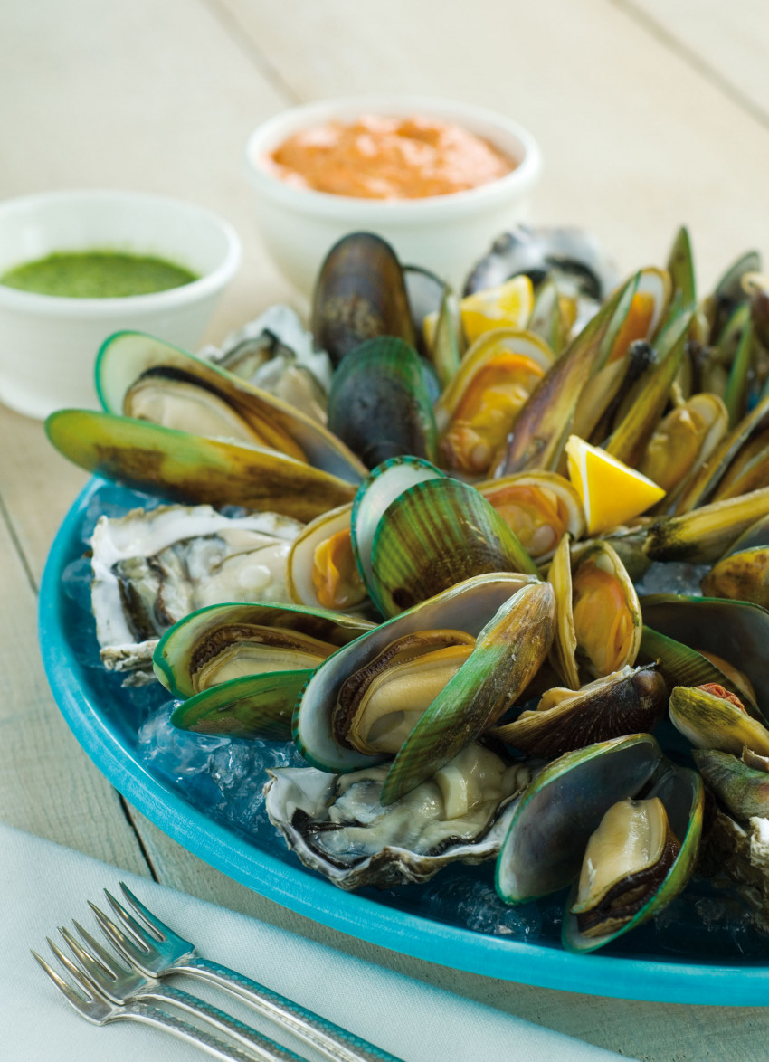 Shellfish Platter with Dipping Sauces