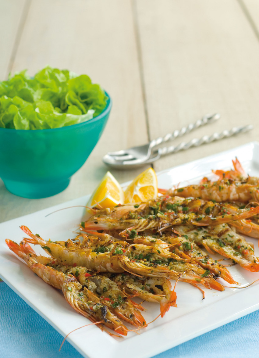 Grilled Butterflied Prawns