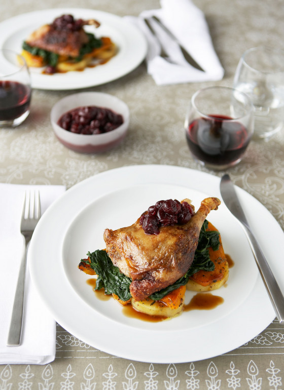 Chinese Five-Spice Roasted Duck Legs with Lentils and Cherries » Dish ...