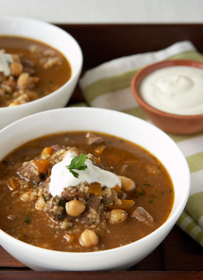 Middle Eastern Lamb and Chickpea Soup