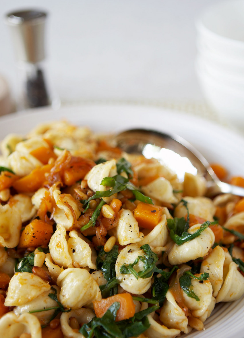 Orecchiette with Pumpkin, Pine Nut and Rocket Sauce