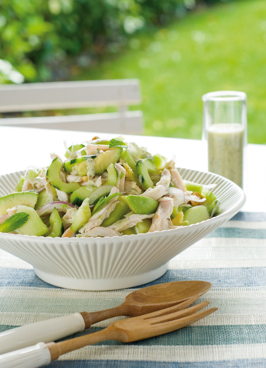 Smoked Chicken, Melon and Hazelnut Salad