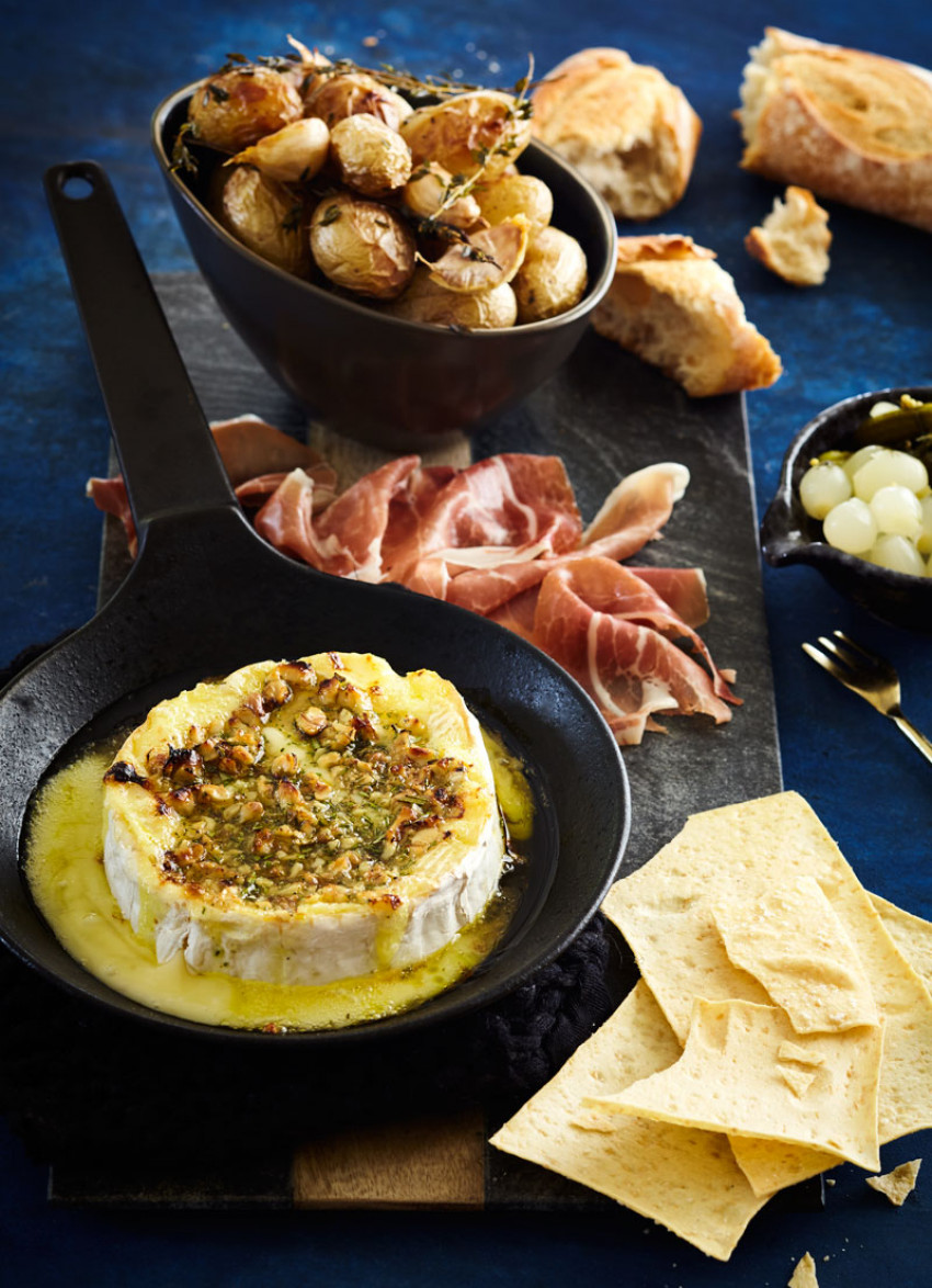 Honey, Walnut and Herb Baked Cheese