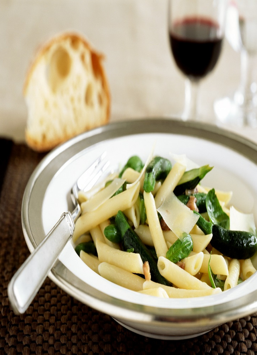 Maggie Beers Basil, Anchovy and Zucchini Pasta