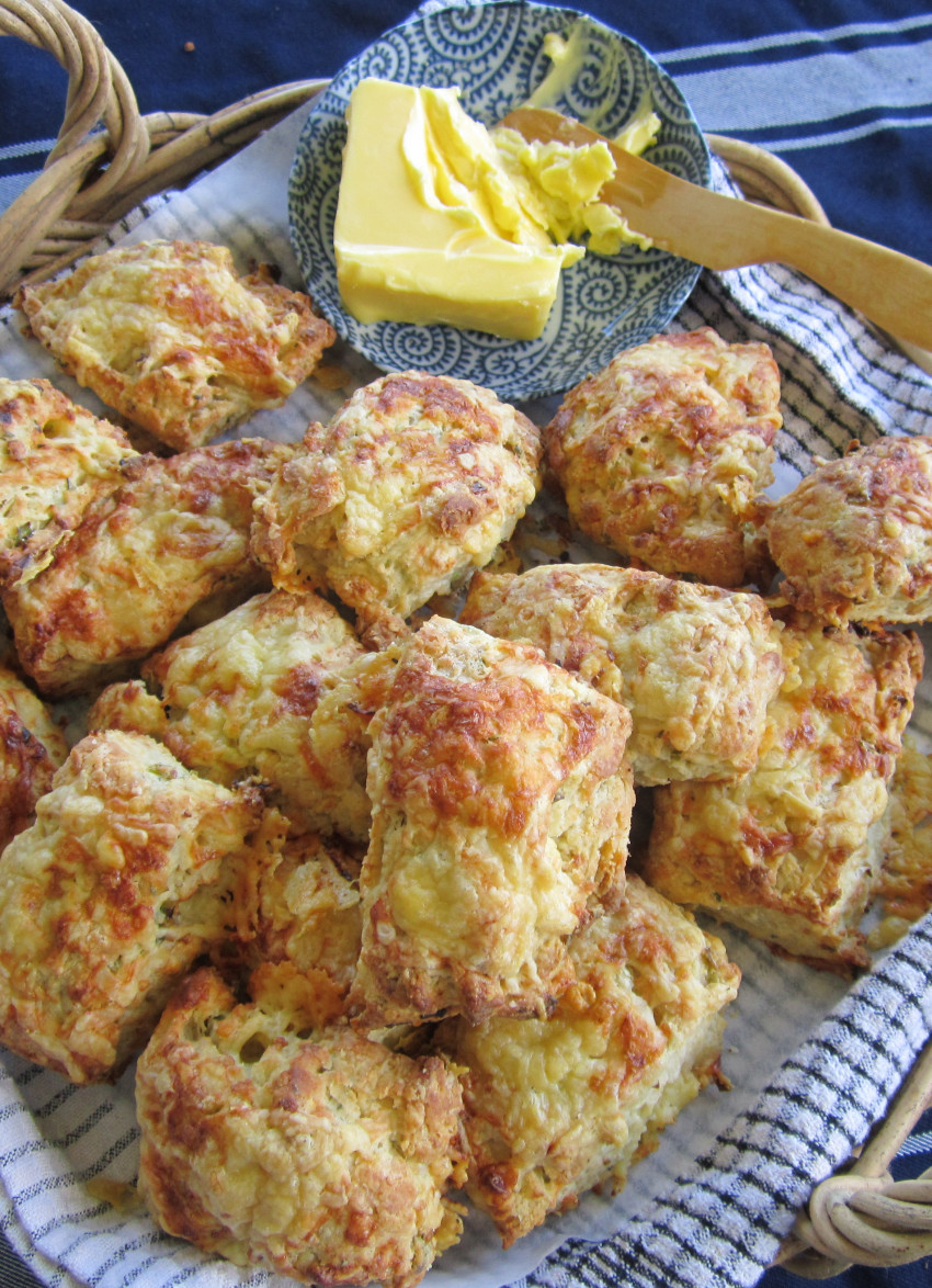 Very Cheesy Cheese and Spring Onion Scones