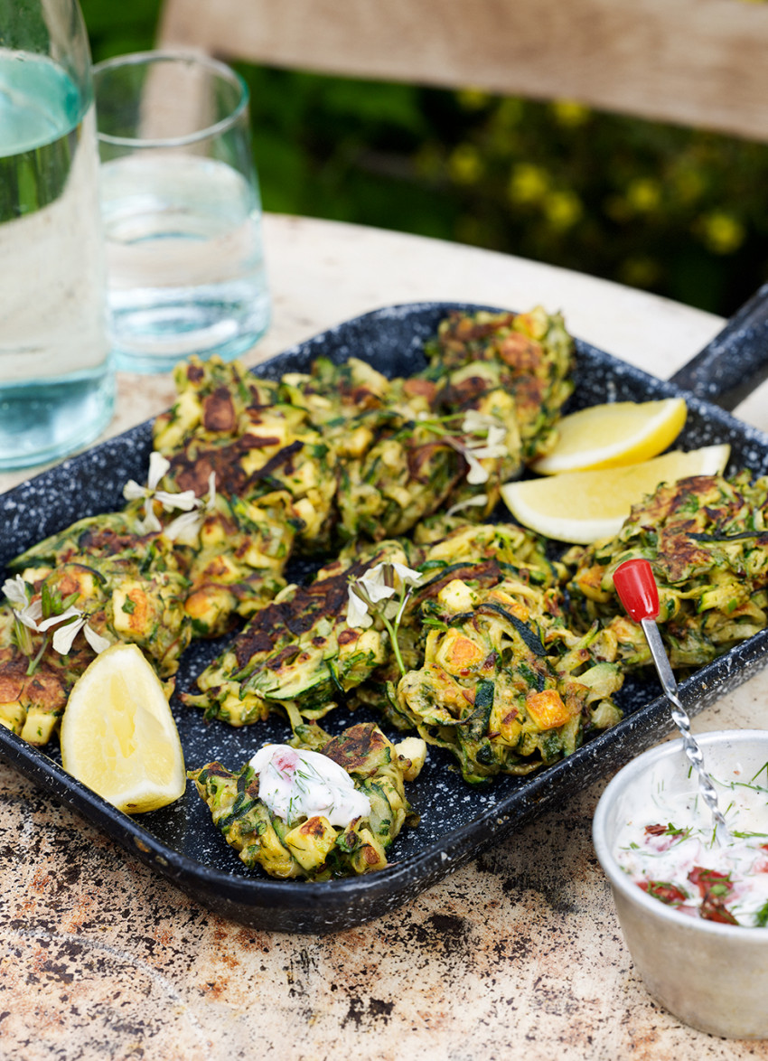 Zucchini and Halloumi Fritters