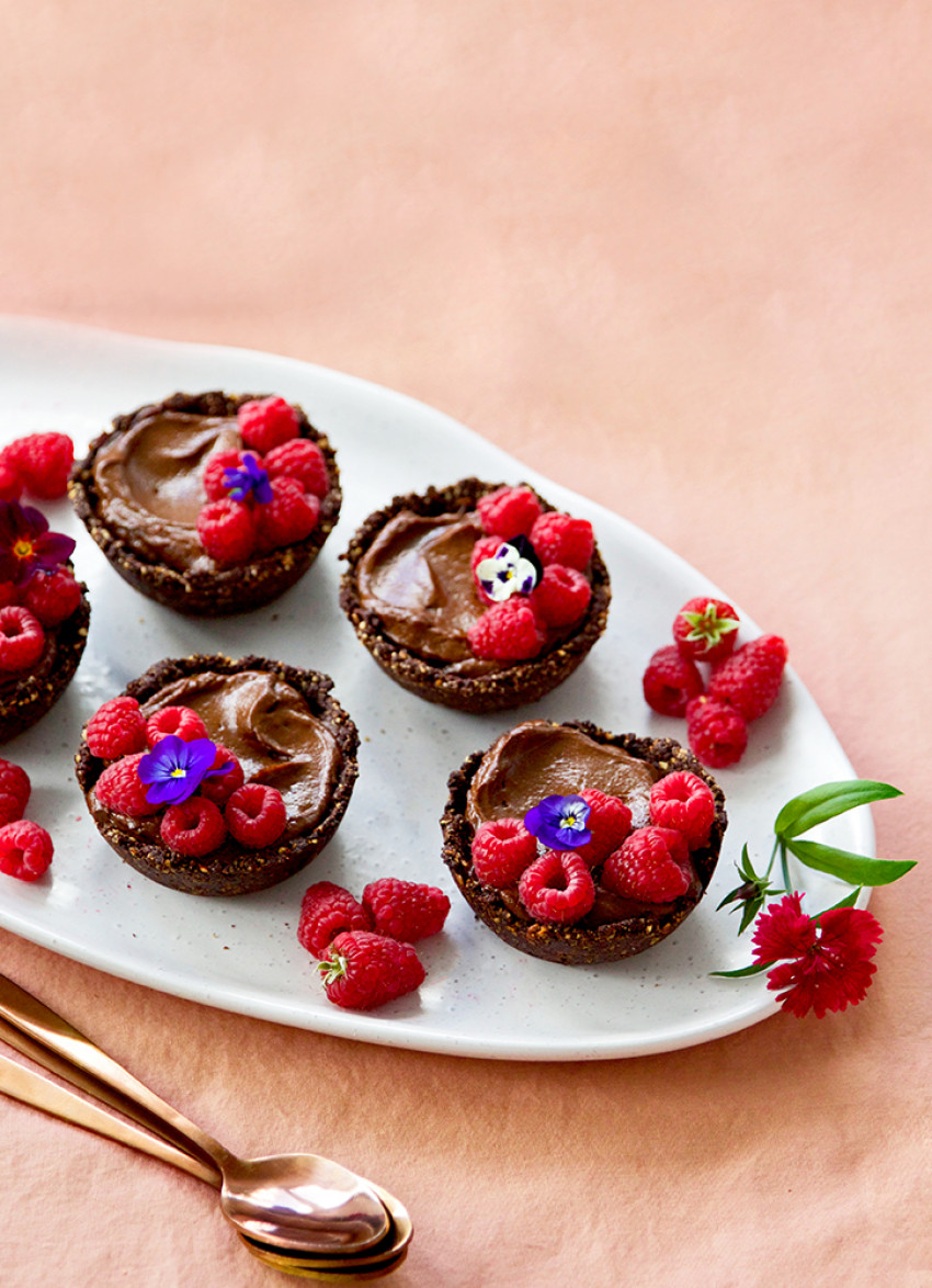 Chocolate Avocado Mousse Tartlets