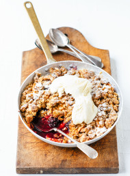 Berry and Apple Coconut Crumble
