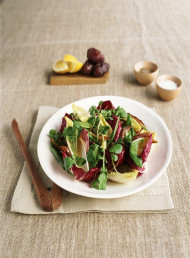Bitter Leaf Salad with Date and Lemon Dressing