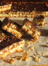 Roasted Almond and Caramel Shortbread