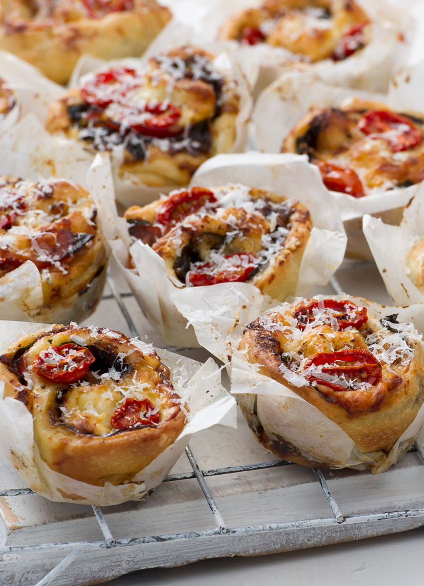 Caramelised Onion, Ham and Aged Cheese Scrolls