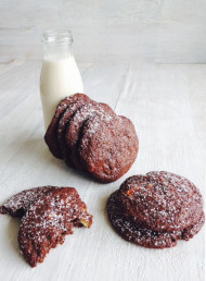 Buckwheat and Roasted Almond Double Chocolate Cookies