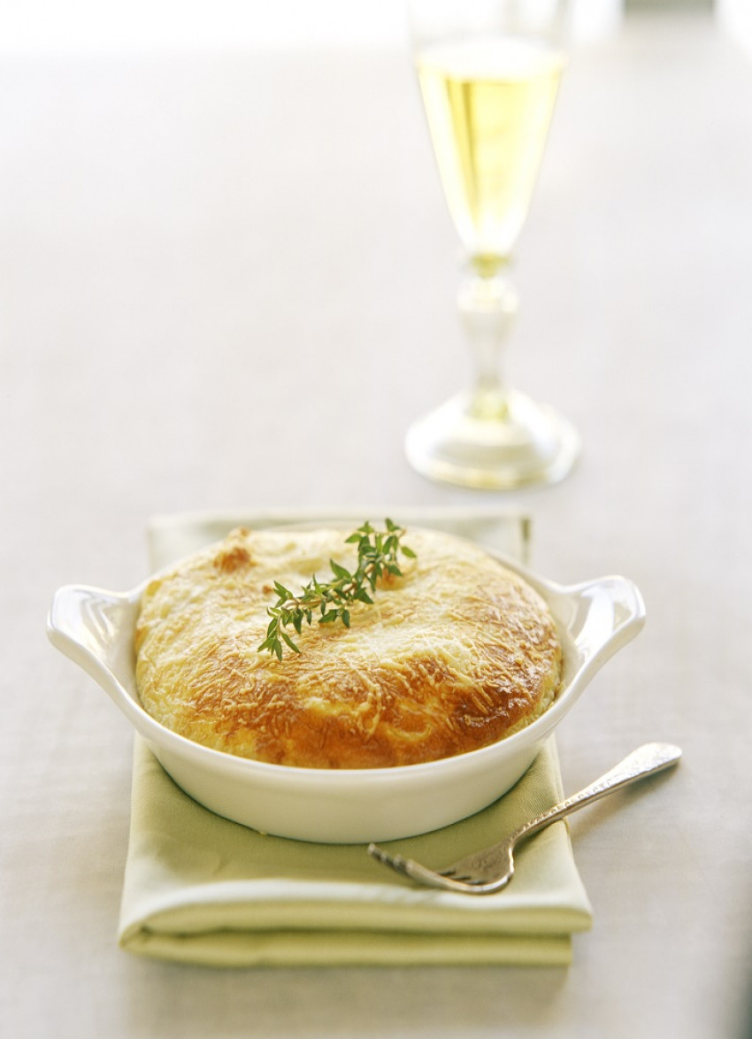 Caramelised Onion and Cheese Souffle