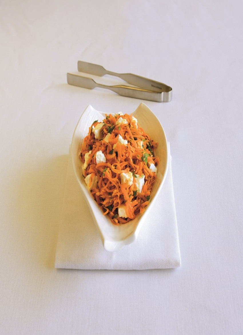 Carrot, Feta and Harissa Salad