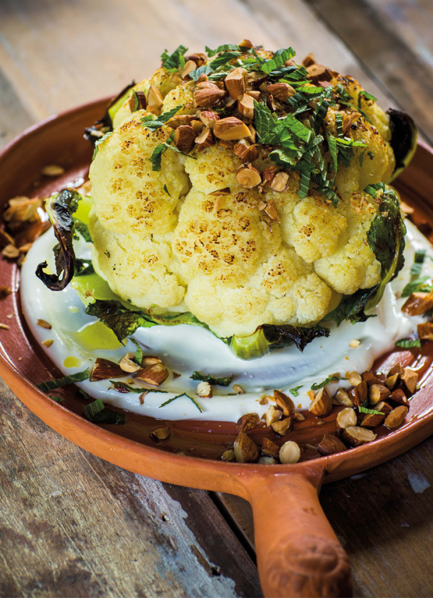 Leslie Hottiaux's Roasted Whole Cauliflower