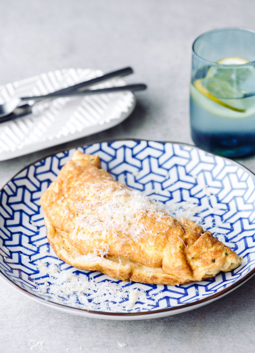 Cheese and Chive Soufflé Omelette