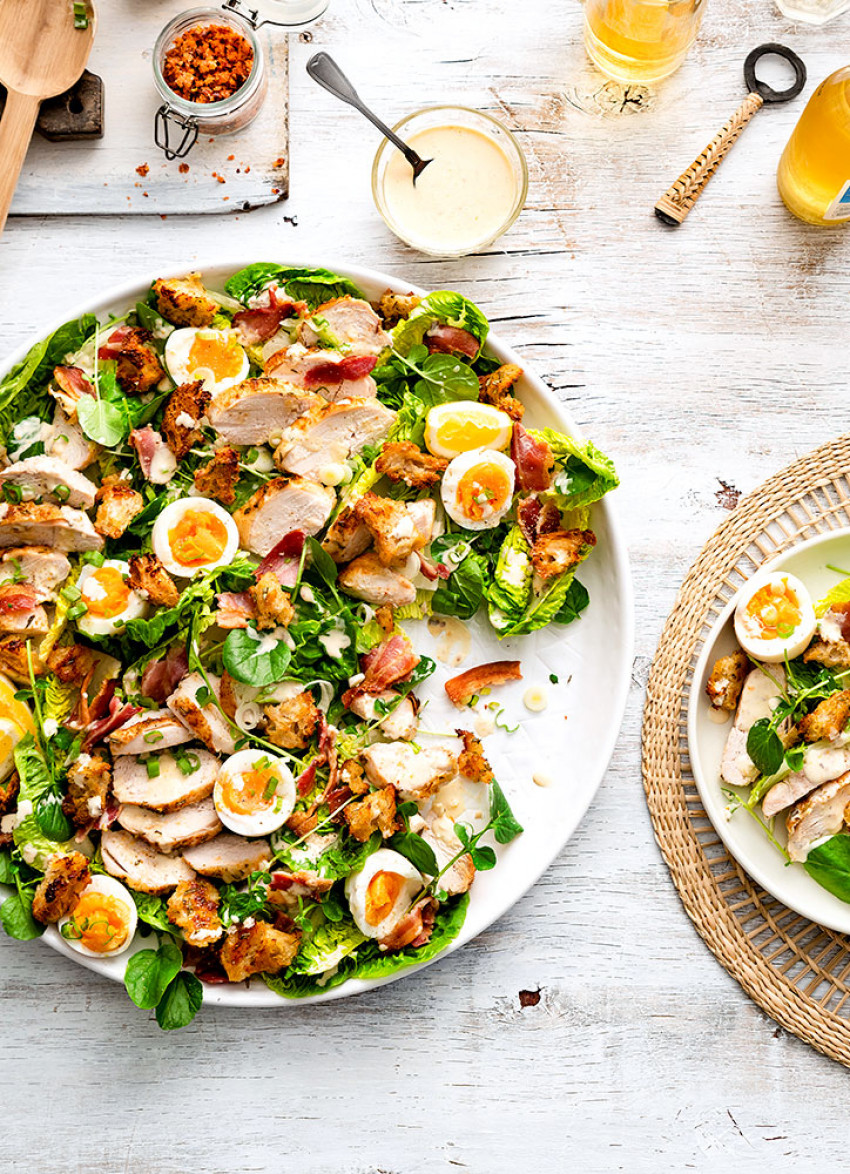 Chicken and Bacon Salad with Anchovy and Lemon Dressing