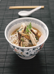Chicken, Shiitake and Glass Noodle Broth