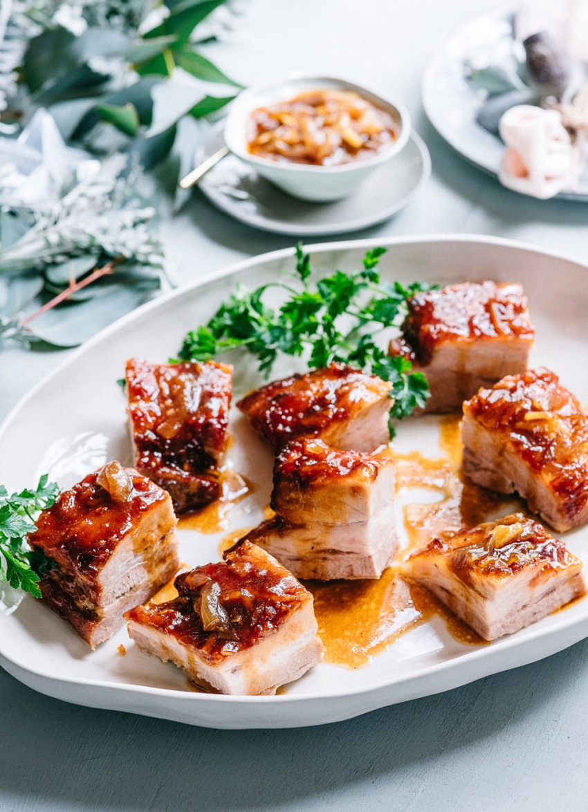 Pork Belly with Hoisin and Orange Marmalade Glaze