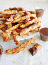 Churros Pastry Twists with Warm Dipping Chocolate