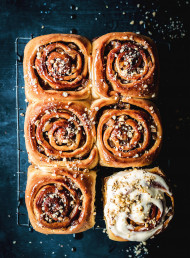 Cinnamon and Apple Pinwheels with Brown Butter Cream Cheese Icing