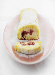 Coconut and Lime Roulade with Raspberry Mascarpone
