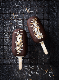 Maple, Coconut and Milk Chocolate Popsicles