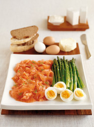 Cured Salmon, Asparagus and Soft Boiled Eggs