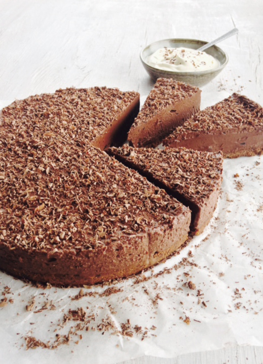 Chocolate & Chinese 5 spice cake topped with espresso sauce and mascarpone  whipped cream. : r/Baking