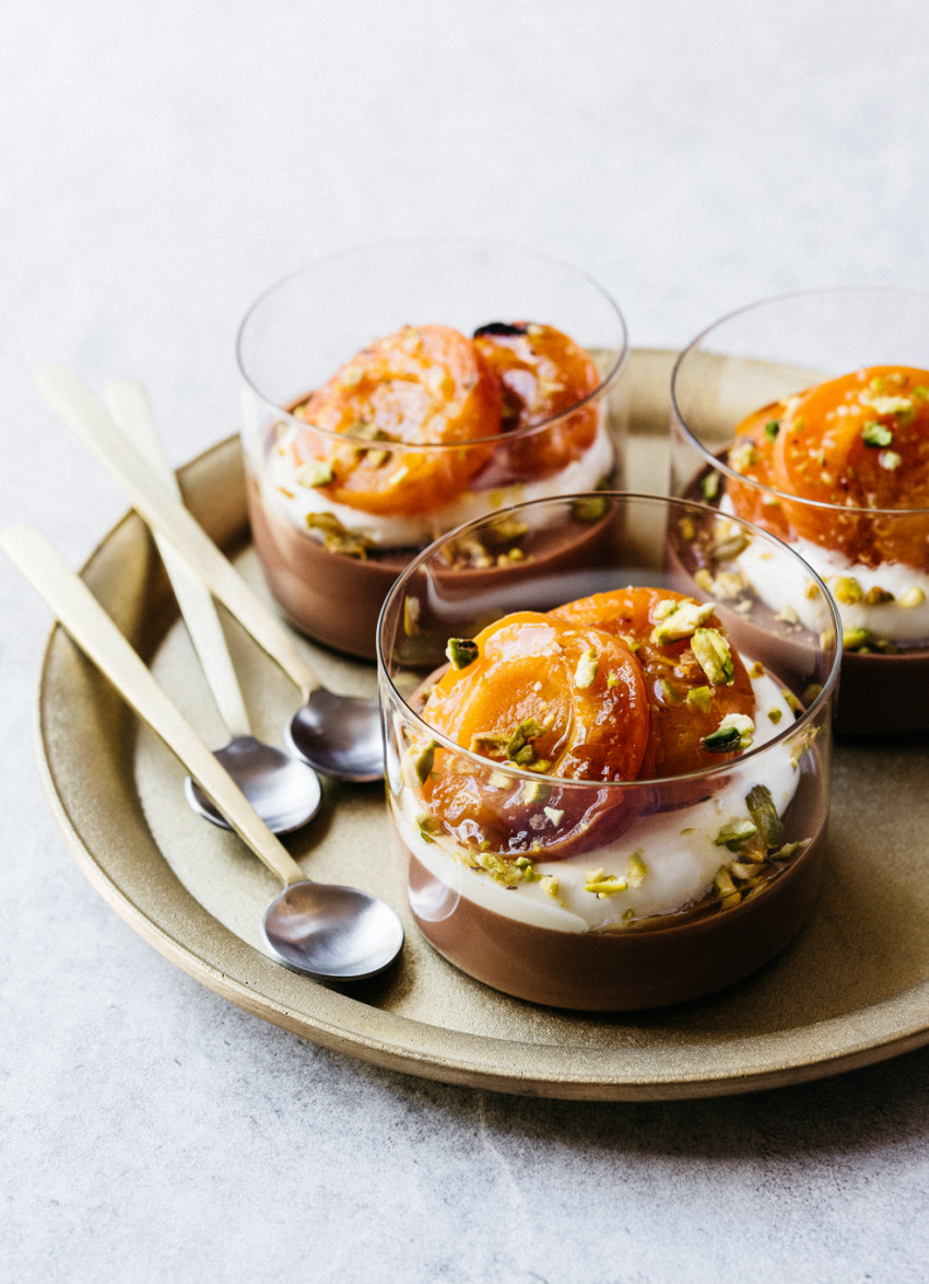 Dark Chocolate Gelée & Caramel Panna Cotta Verrine - Dessert By Candy