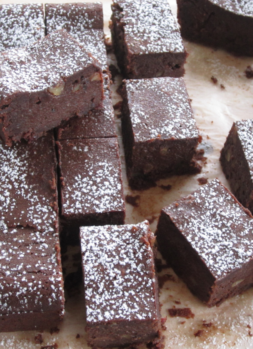 Gluten Free Dark Chocolate and Walnut Brownie