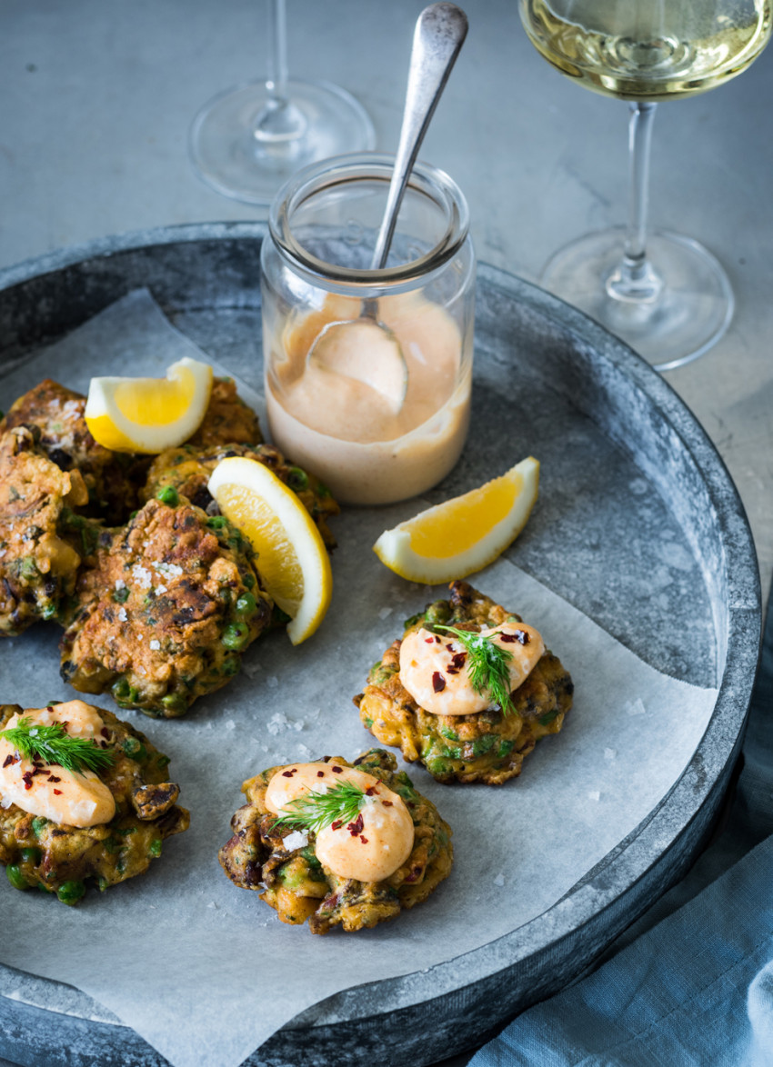Mussel and Chorizo Fritters