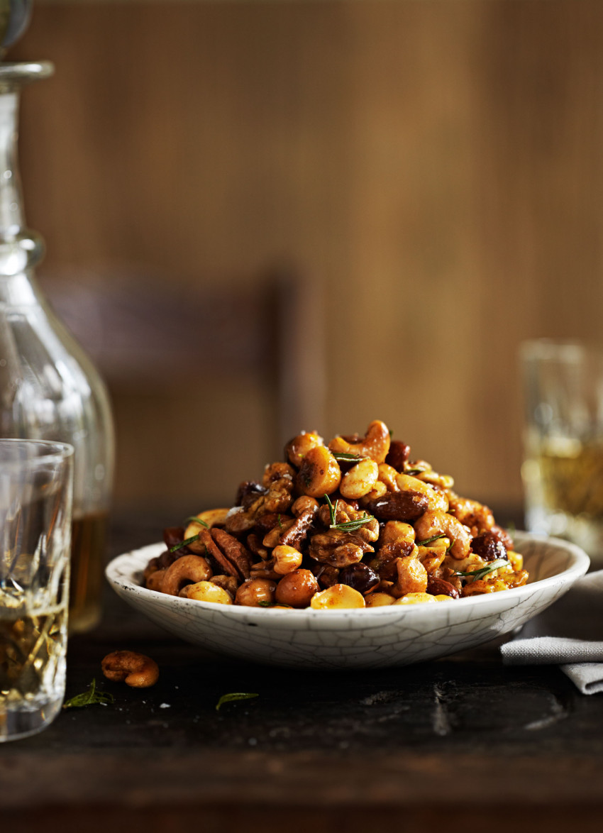 Spiced Rosemary Roasted Nuts (Oil-Free!) ~ Veggie Inspired