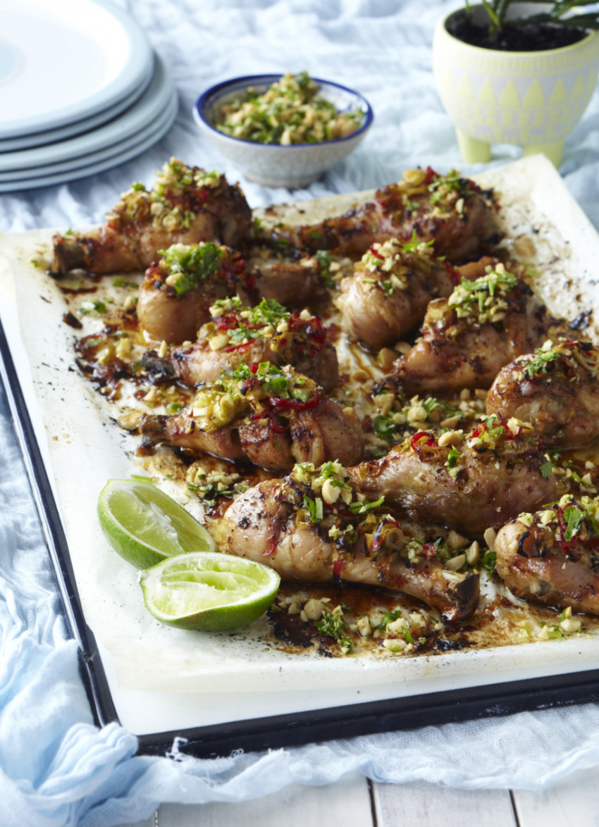 Lime, Chilli and Spring Onion Chicken Drumsticks 