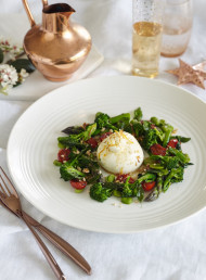 Burrata and Greens with Burnt Butter, Sizzled Sage and Citrus Peel 