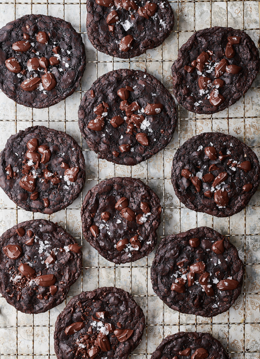 Double Chocolate, Sea Salt and Roasted Peanut Cookies 