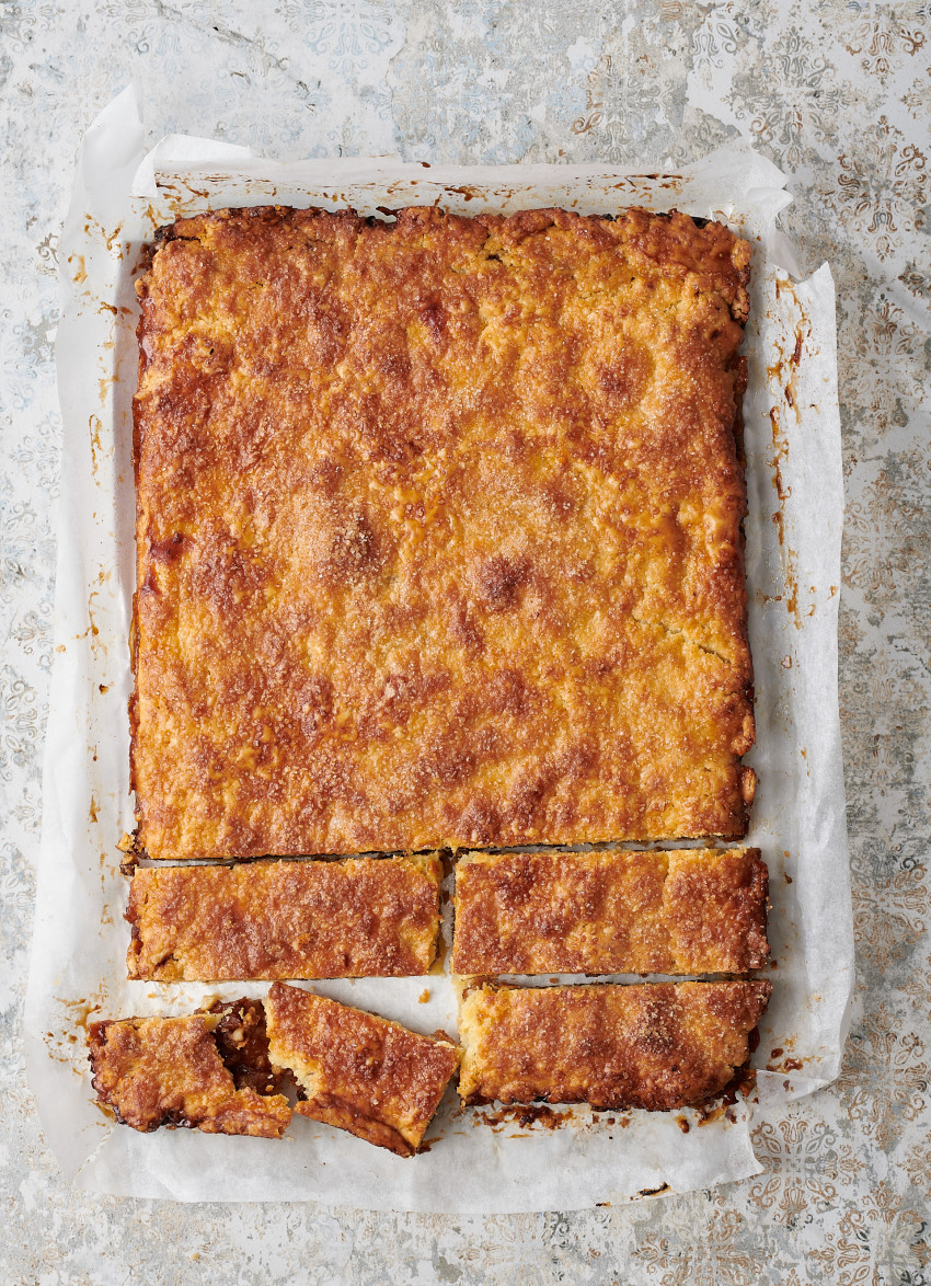 Apricot and Walnut Rugelach Slice