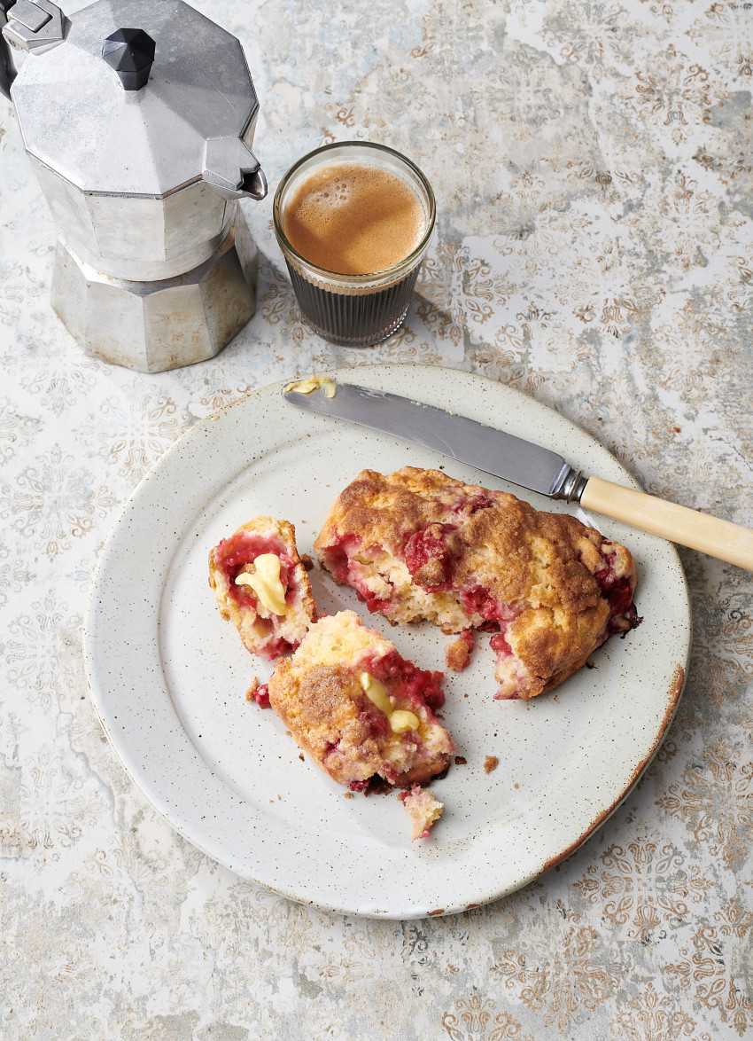 Raspberry Streusel Scones