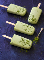 Matcha and Coconut Popsicles