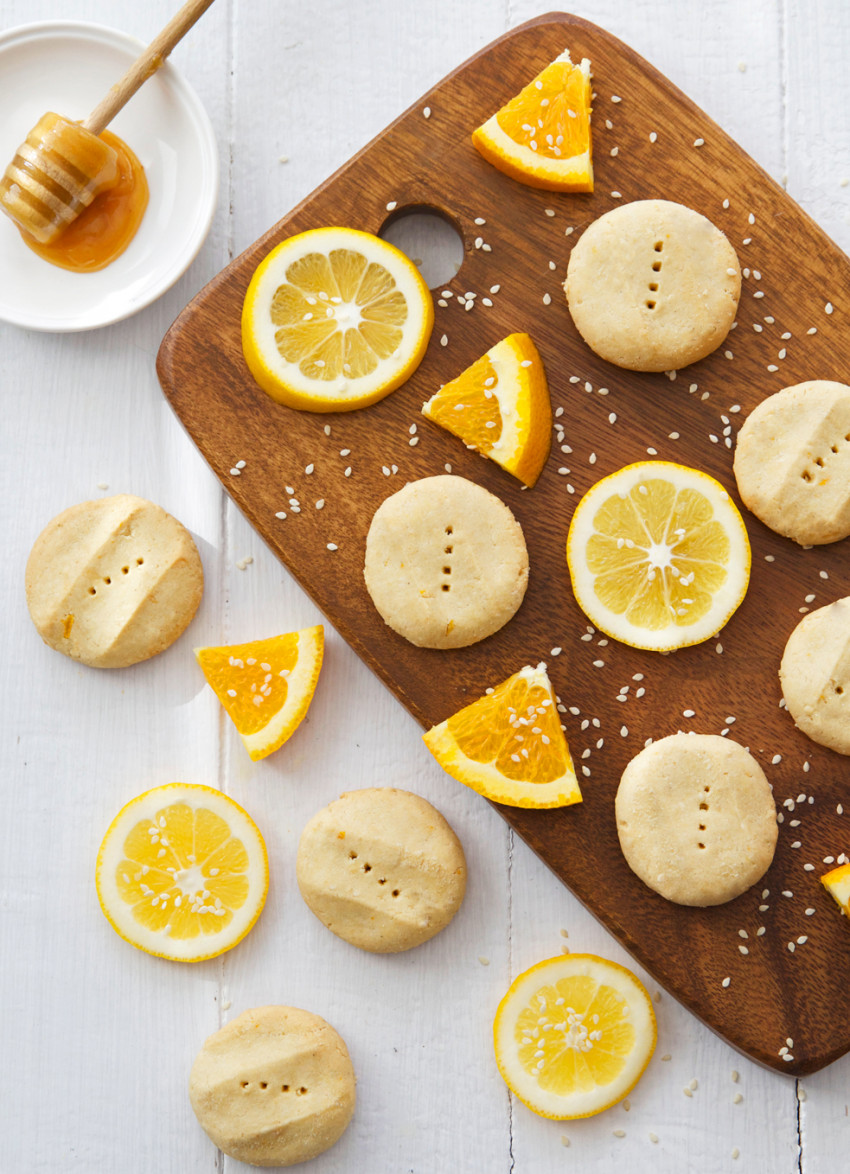 Honey, Sesame and Citrus Gluten-free Shortbread