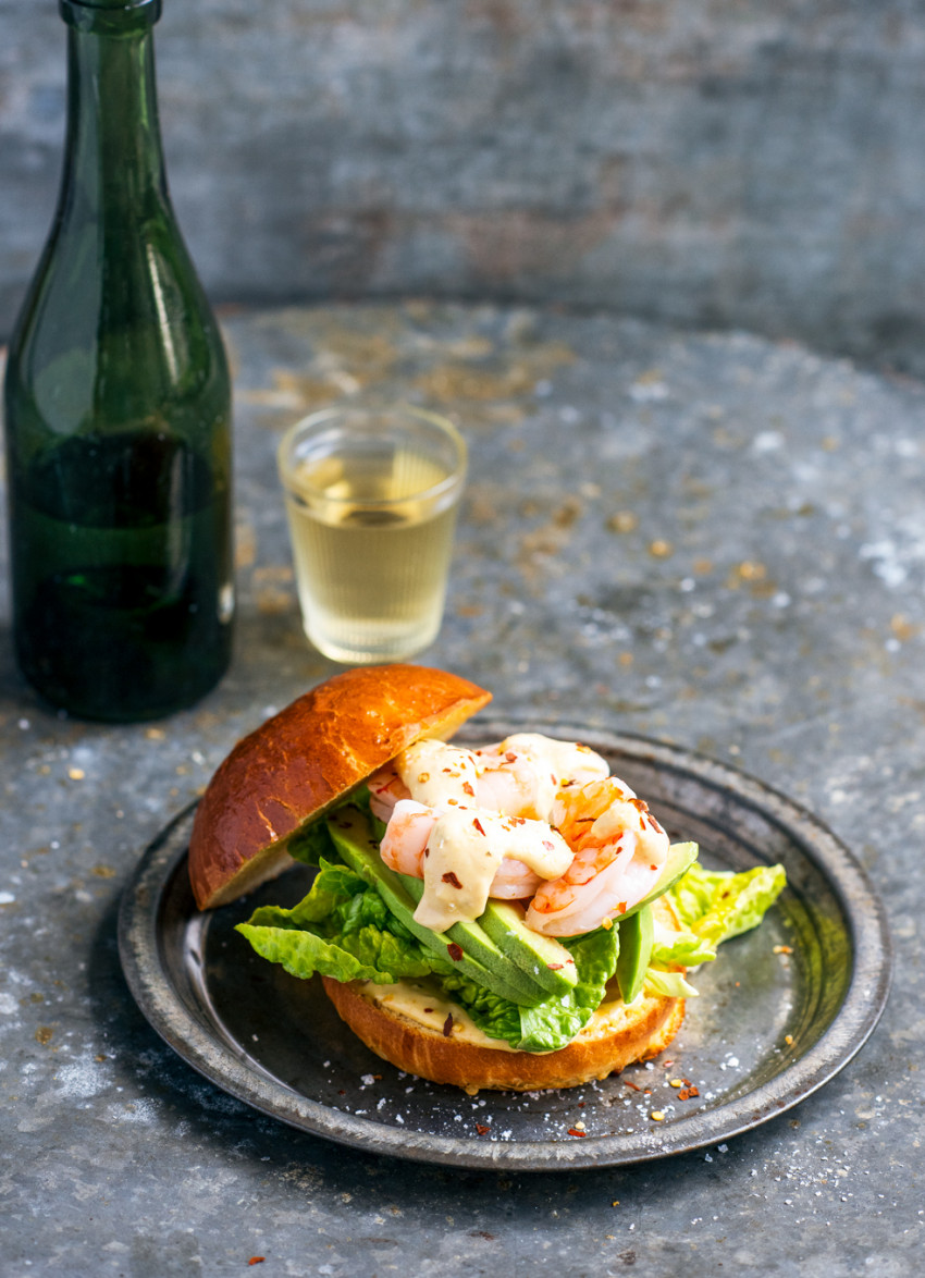 Prawn (or Crayfish) Brioche with Chilli Lime Mayo