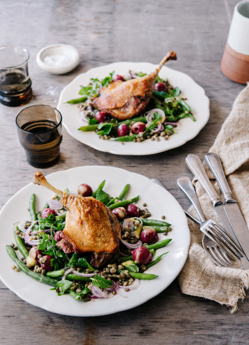 Chinese Five-Spice Roasted Duck Legs with Lentils and Cherries » Dish ...