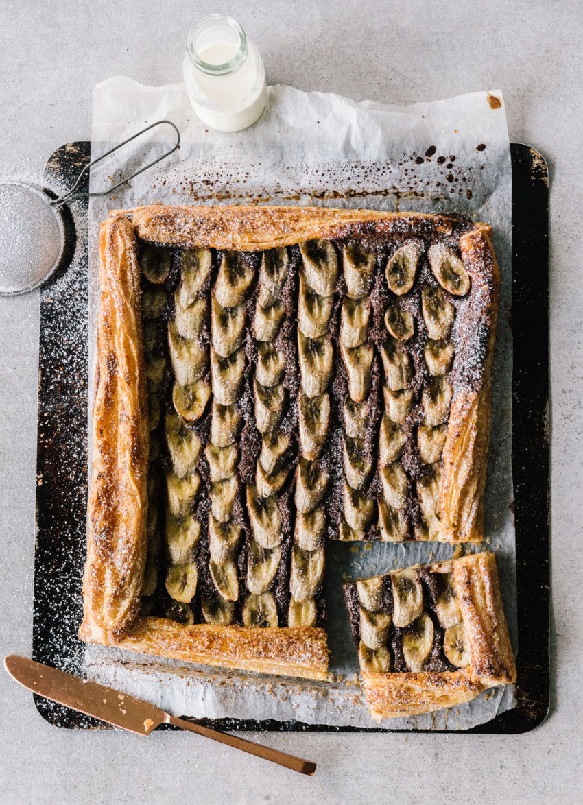 Banana and Chocolate Frangipane Tart