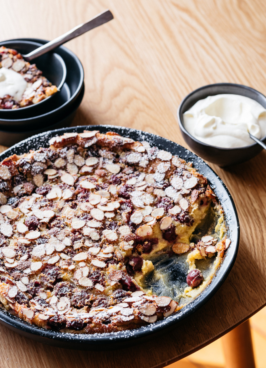 Cherry and Almond Impossible Pie