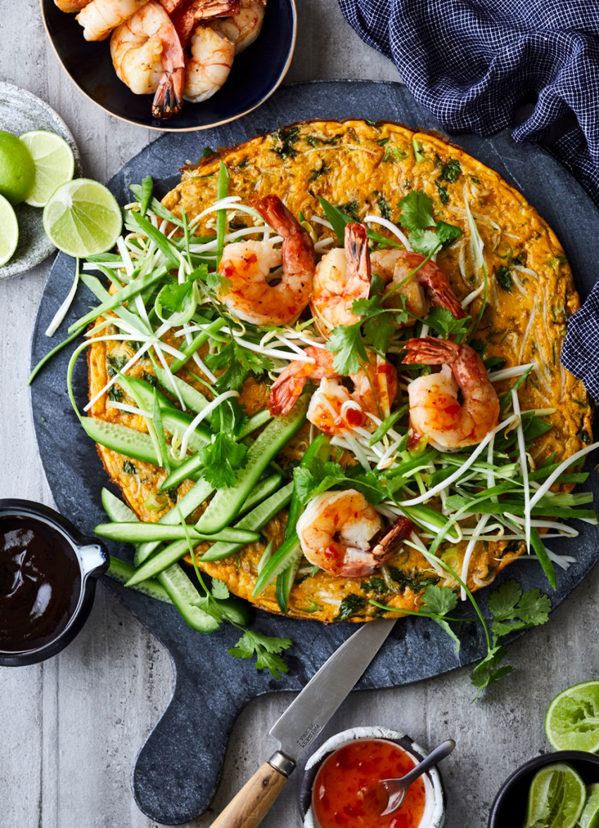 Chilli and Sesame Brown Rice and Prawn Omelette » Dish Magazine