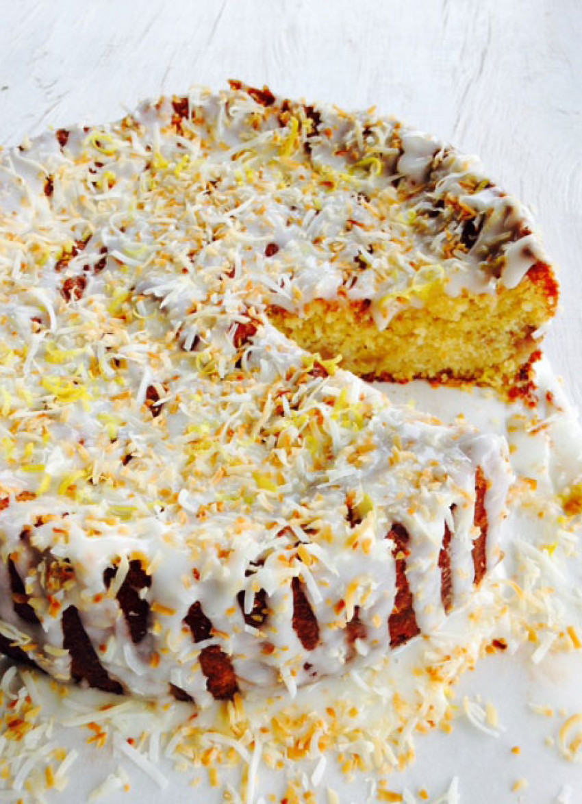 Feijoa, Coconut and Ginger Cake